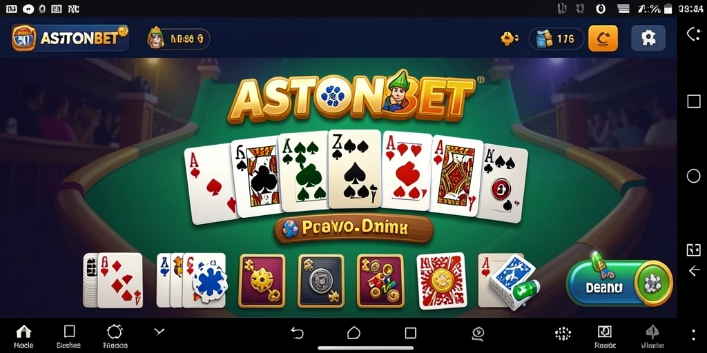 Tampilan screenshot utama ASTONBET menampilkan gameplay Domino yang seru dan interaktif.