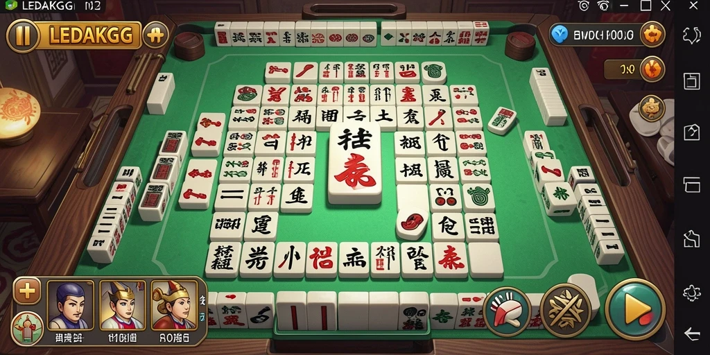 Tampilan gameplay Mahjong yang menawan dan interaktif.