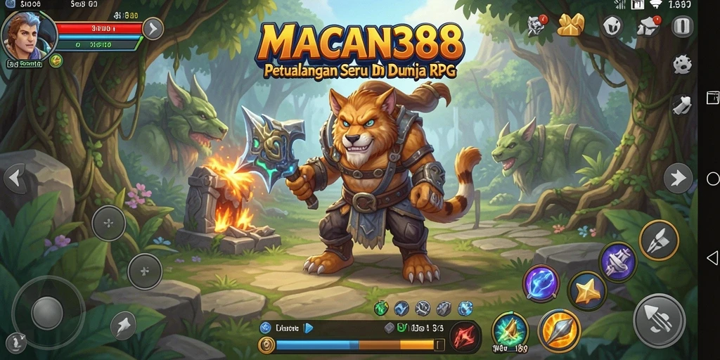 Screenshot utama dari gameplay RPG MACAN388 yang seru dan menantang.