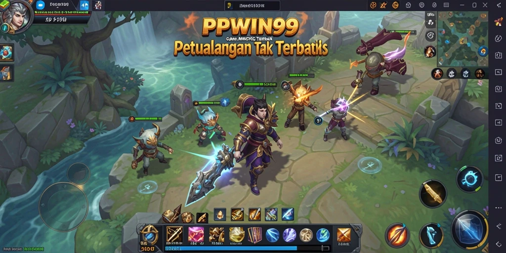 Screenshot menunjukkan petualangan seru dalam dunia MMORPG yang kaya.
