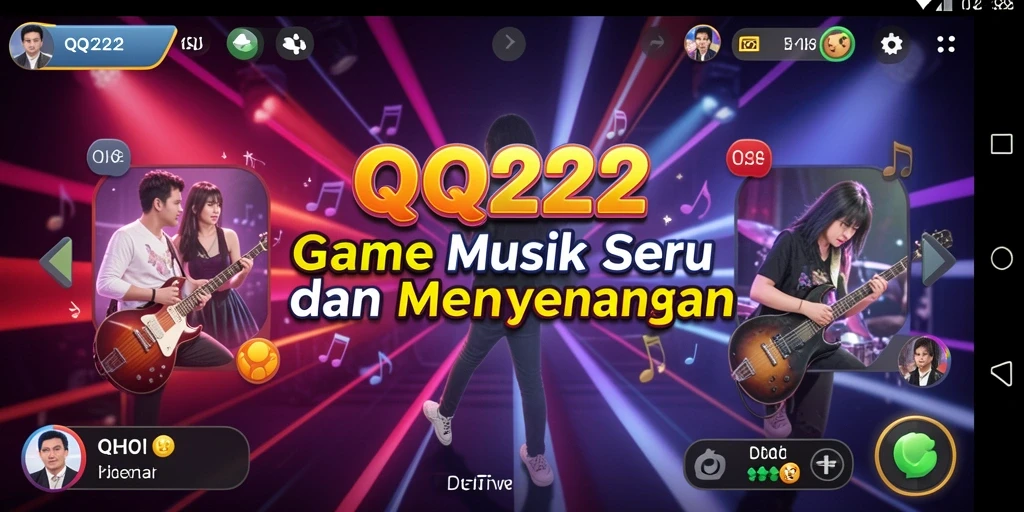 Tampilan gameplay QQ222 yang seru dan interaktif saat menyanyi.
