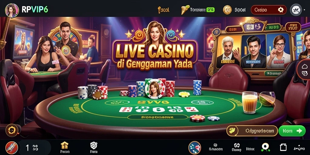 Tampilan gameplay Live Casino yang menarik di RPVIP6.