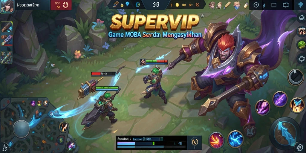 Tampilan gameplay seru dan penuh aksi di SUPERVIP.