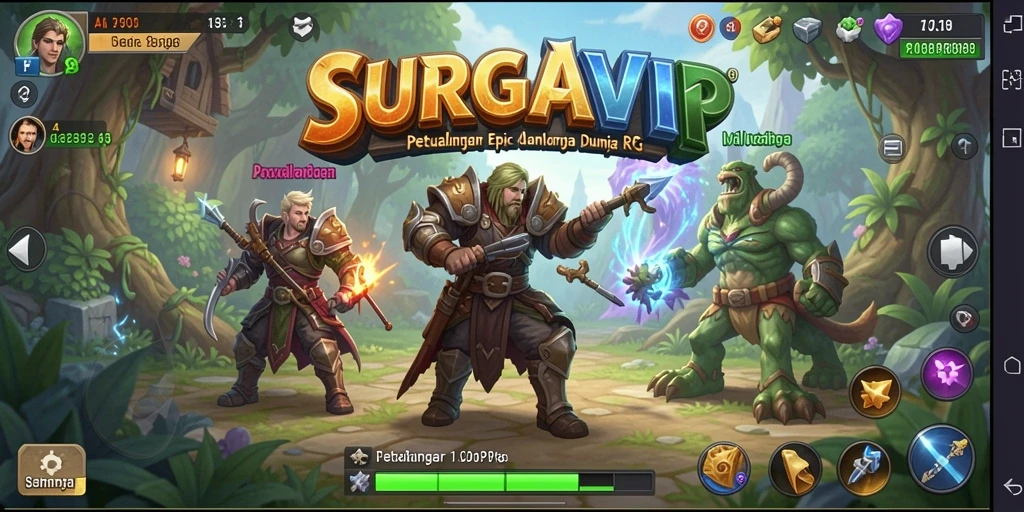 Tampilan menarik dari gameplay SURGAVIP yang penuh aksi dan strategi.